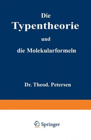 Książka Typentheorie Und Die Molekularformeln Theodor Petersen