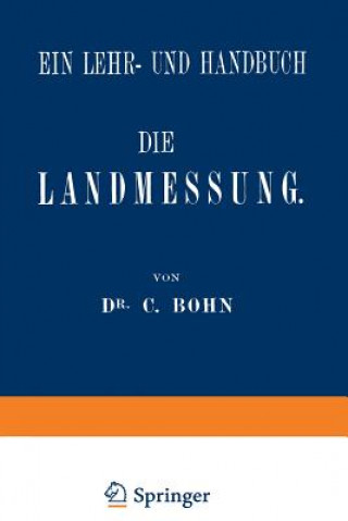 Kniha Landmessung C. Bohn