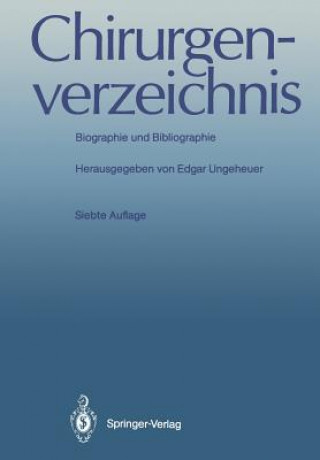 Könyv Chirurgenverzeichnis Edgar Ungeheuer