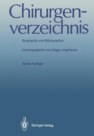 Book Chirurgenverzeichnis Edgar Ungeheuer