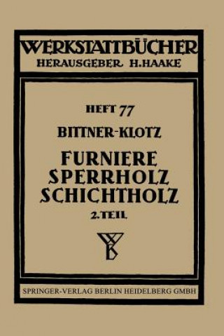 Buch Furniere -- Sperrholz Schichtholz Joachim Bittner