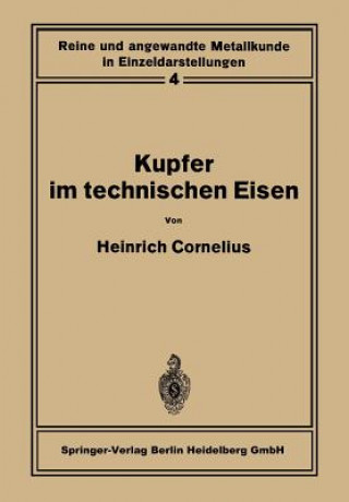 Kniha Kupfer Im Technischen Eisen Heinrich Cornelius