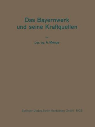 Book Das Bayernwerk und seine Kraftquellen A. Menge