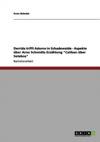 Libro Derrida trifft Adorno in Schadewalde - Aspekte uber Arno Schmidts Erzahlung Caliban uber Setebos Sven Behnke