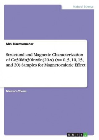 Książka Structural and Magnetic Characterization of Co50Mn30InxSn(20-x) (x= 0, 5, 10, 15, and 20) Samples for Magnetocaloric Effect Mst. Nazmunnahar