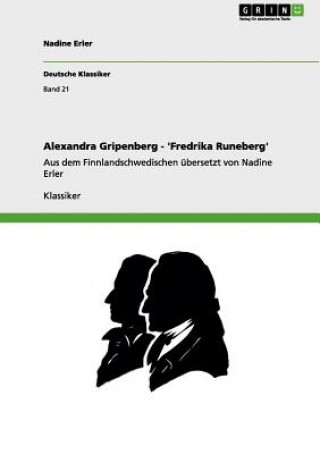 Kniha Alexandra Gripenberg - 'Fredrika Runeberg' Nadine Erler