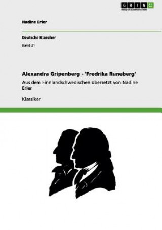 Libro Alexandra Gripenberg - 'Fredrika Runeberg' Nadine Erler