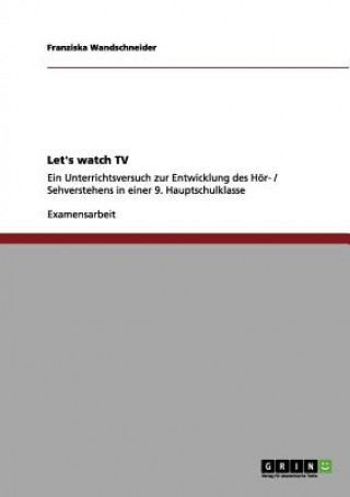 Buch Let's watch TV Franziska Wandschneider