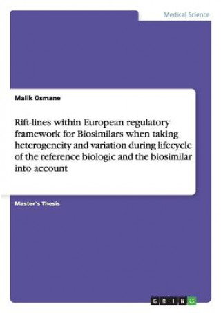 Book Rift-lines within European regulatory framework for Biosimilars when taking heterogeneity and variation during lifecycle of the reference biologic and Malik Osmane