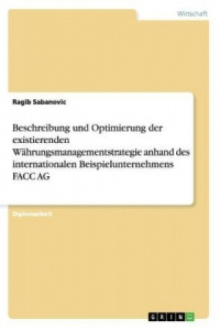 Carte Beschreibung und Optimierung der existierenden Wahrungsmanagementstrategie anhand des internationalen Beispielunternehmens FACC AG Ragib Sabanovic