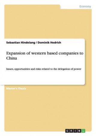 Könyv Expansion of western based companies to China Sebastian Hindelang