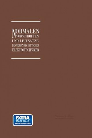 Book Normalien, Vorschriften Und Leitsatze Des Verbandes Deutscher Elektrotechniker Eingetragener Verein Georg Dettmar