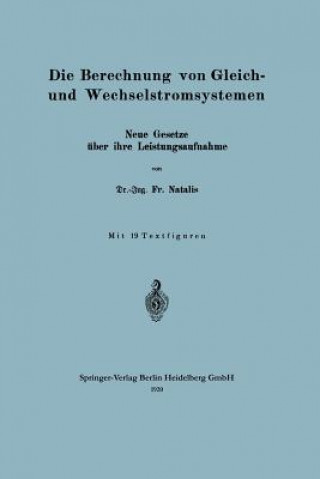 Carte Die Berechnung Von Gleich- Und Wechselstromsystemen Friedrich Natalis