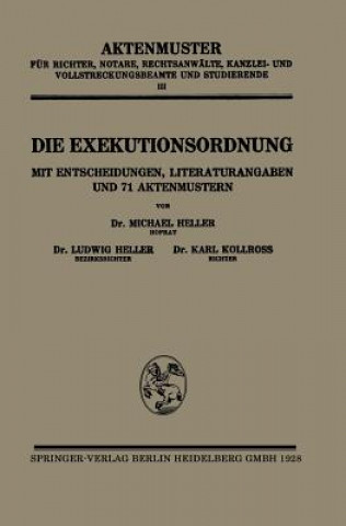 Knjiga Die Exekutionsordnung Michael Heller