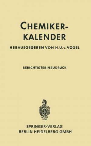 Kniha Chemiker-Kalender Hans Ulrich von Vogel