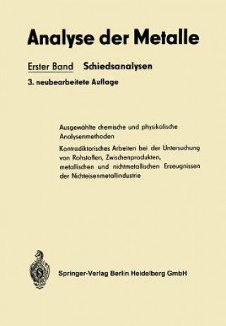 Книга Analyse Der Metalle hemikerausschuß