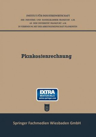 Book Plankostenrechnung Wilhelm Kalveram