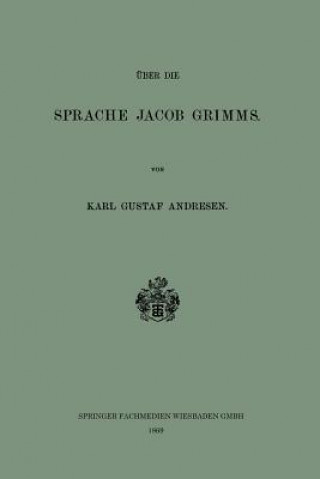 Książka UEber Die Sprache Jacob Grimms Karl Gustaf Andresen