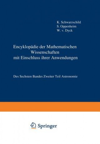 Kniha Encyklopadie Der Mathematischen Wissenschaften Mit Einschluss Ihrer Anwendungen Karl Schwarzschild