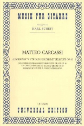 Materiale tipărite Ausgewählte Etüden für die Mittelstufe Matteo Carcassi