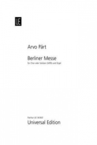 Pubblicazioni cartacee Berliner Messe Arvo Pärt