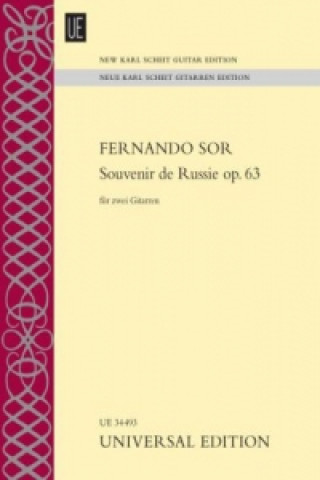 Nyomtatványok Souvenir de Russie op. 63 für 2 Gitarren Fernando Sor
