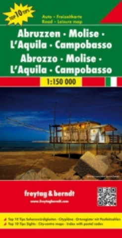 Tiskovina Abrozzo - Molise - L'Aquila  - Campobasso Road Map 1:150 000 