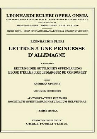 Könyv Lettres a une Princesse d'Allemagne Leonhard Euler