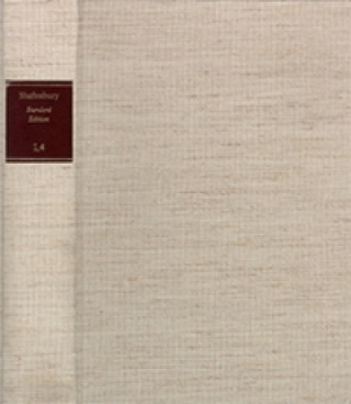 Książka Shaftesbury (Anthony Ashley Cooper): Standard Edition / I. Works: Aesthetics. Band 4: Printed Notes to the 'Characteristicks' u.a. Anthony Earl of Shaftesbury