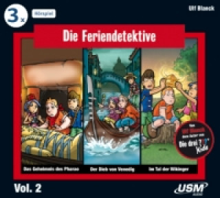 Audio Die Feriendetektive 3-er Hörbox 2. Box.2, 3 Audio-CDs 