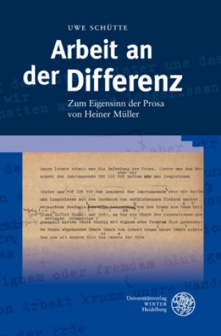 Könyv Arbeit an der Differenz Uwe Schütte