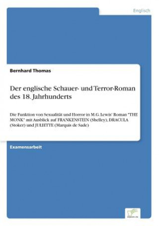 Книга englische Schauer- und Terror-Roman des 18. Jahrhunderts Bernhard Thomas