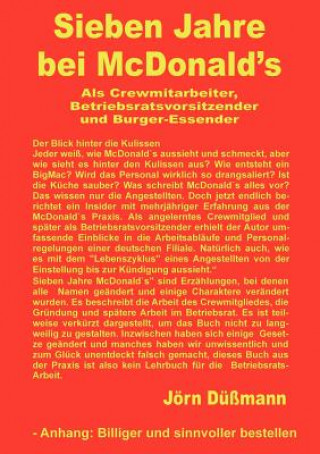 Kniha Sieben Jahre bei McDonald's Jörn Düßmann