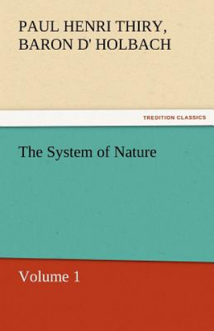Carte System of Nature, Volume 1 Paul Henri Thiry
