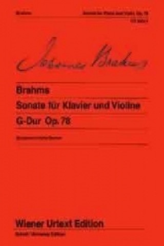 Книга SONATA OP 78 G MAJOR OP 78 JOHANNES BRAHMS