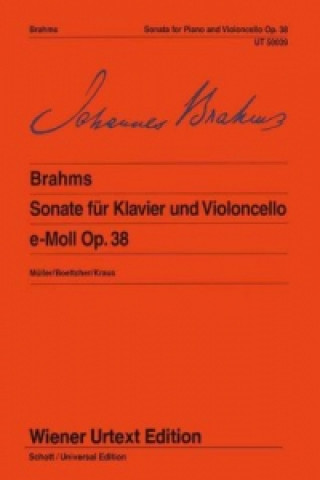 Kniha Sonate op. 38 e-Moll op. 38 für Violoncello und Klavier Hans-Christian Müller
