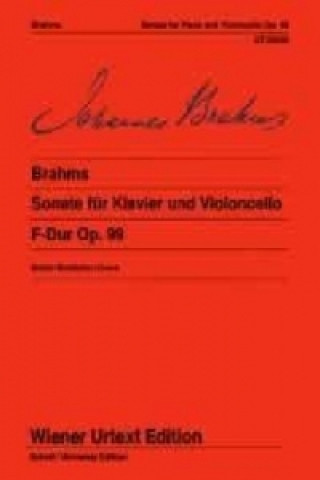 Kniha SONATA OP 99 F MAJOR OP 99 Johannes Brahms