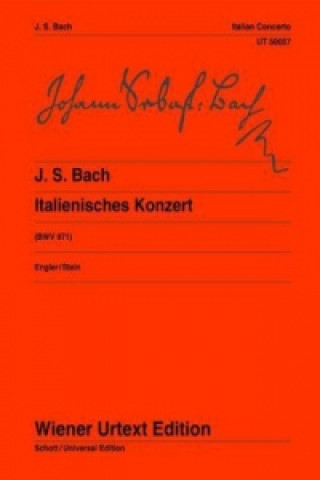Kniha Italienisches Konzert BWV 971 für Klavier Johann Sebastian Bach