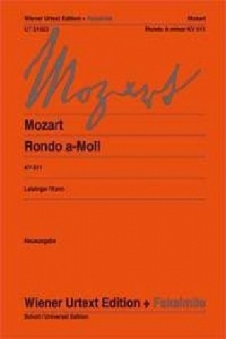 Książka RONDO A MINOR K 511 ORIGINAL EDITION & F Wolfgang Amadeus Mozart