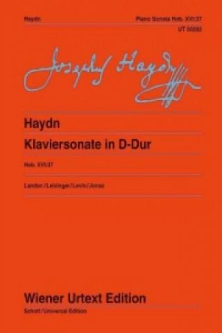 Kniha Klaviersonate D-Dur Hob. Xvi:37 Joseph Haydn