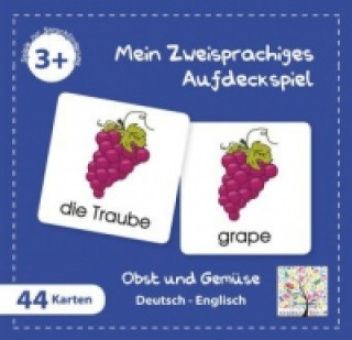 Hra/Hračka Mein Zweisprachiges Aufdeckspiel, Obst und Gemüse, Englisch Tolga Celik