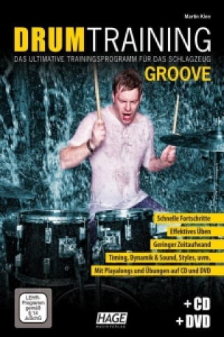 Książka Drum Training Groove + CD + DVD Martin Klee