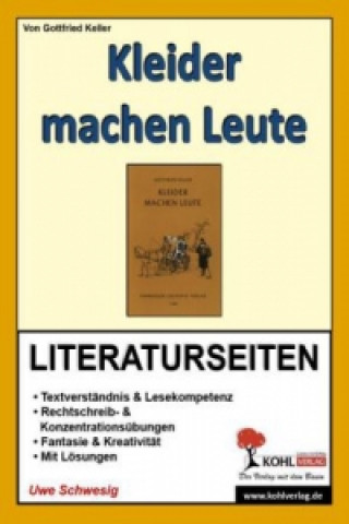 Carte Gottfried Keller 'Kleider machen Leute', Literaturseiten Uwe Schwesig