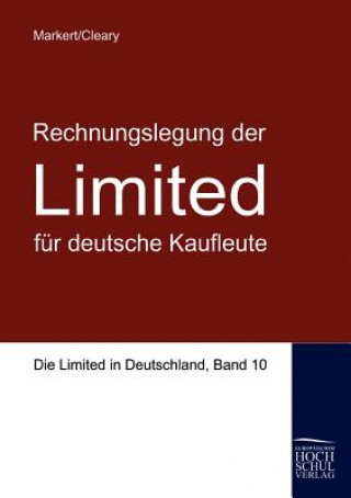 Buch Rechnungslegung der Limited fur deutsche Kaufleute Johannes Markert