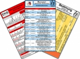 Carte Notarzt Karten-Set - Herzrhythmusstörungen, Notfallmedikamente, Beatmung - Oxygenierungs-Störungen, EKG Auswertung 
