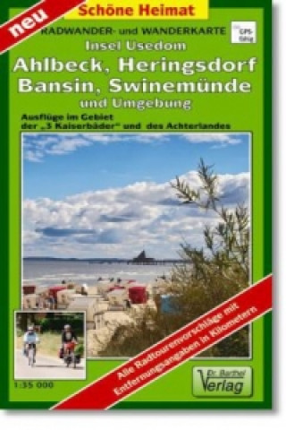 Nyomtatványok Doktor Barthel Karte Insel Usedom, Ahlbeck, Heringsdorf, Bansin, Swinemünde und Umgebung 