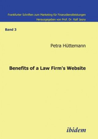 Kniha Benefits of a law firm's website. Petra Huttemann