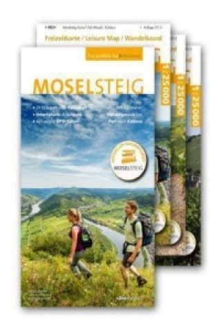 Carte Moselsteig - PremiumSet. Offizieller Wanderführer mit drei Karten 1:25000, GPS-Daten, Höhenprofile, Online-Anbindung "Scan to go" Ulrike Poller