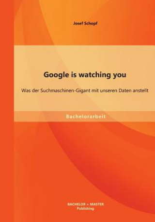 Könyv Google is watching you Josef Schopf