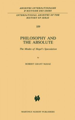 Kniha Philosophy and the Absolute R. G. McRae
